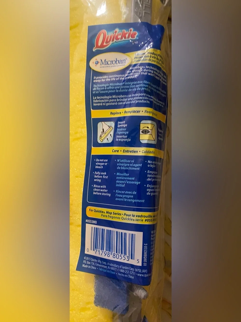 JUMBO Quickie Mop & Scrub Roller Mop Refill - Yellow Type P #055 & #055B